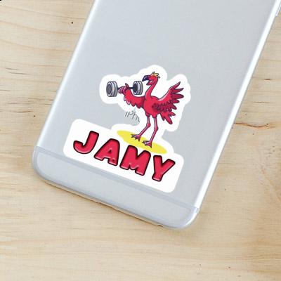 Flamant rose Autocollant Jamy Notebook Image