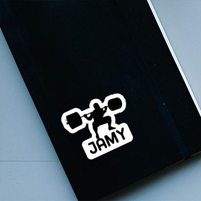 Weightlifter Sticker Jamy Notebook Image