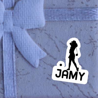 Jamy Aufkleber Golferin Laptop Image