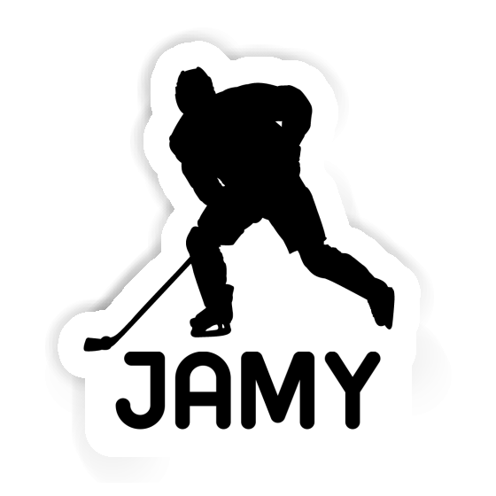 Jamy Aufkleber Eishockeyspieler Notebook Image