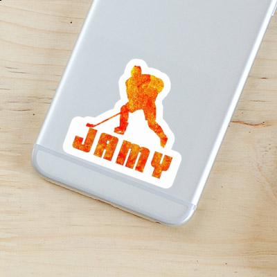 Hockey Player Sticker Jamy Notebook Hockey Player Sticker Jamy Gift package Image