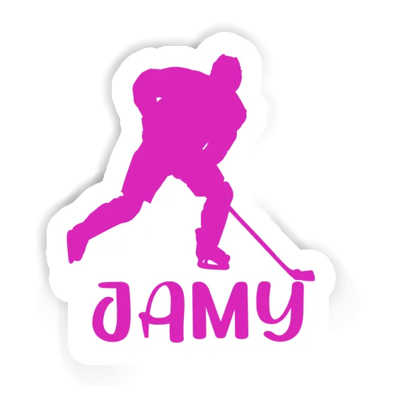 Hockey Player Sticker Jamy Notebook Image