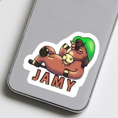 Lying horse Sticker Jamy Laptop Image