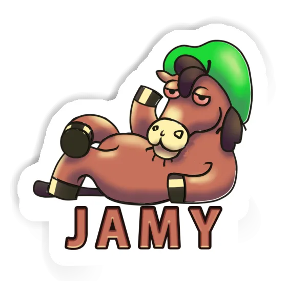 Lying horse Sticker Jamy Notebook Lying horse Sticker Jamy Gift package Image