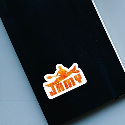 Jamy Sticker Kayaker Laptop Image