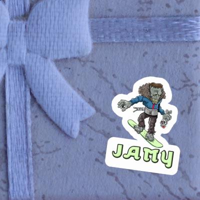 Autocollant Snowboardeur Jamy Gift package Image