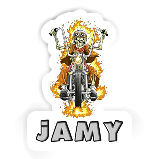 Motorbike Rider Sticker Jamy Image