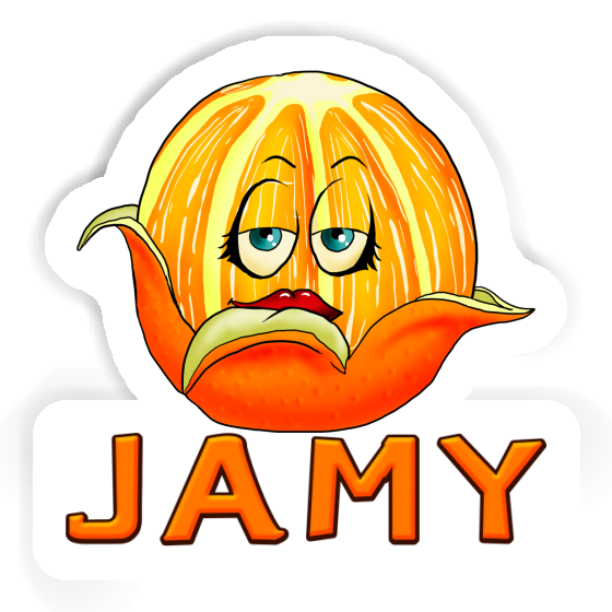 Jamy Sticker Orange Laptop Image