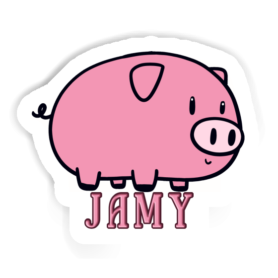 Jamy Sticker Pig Laptop Image