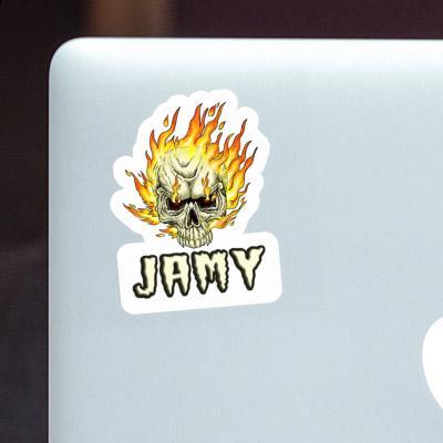 Skull Sticker Jamy Laptop Image