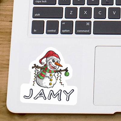 Autocollant Jamy Bonhomme de neige Gift package Image