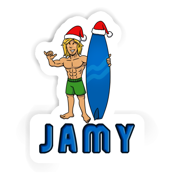 Jamy Sticker Christmas Surfer Gift package Image