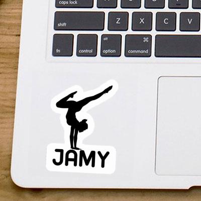 Jamy Autocollant Femme de yoga Notebook Jamy Autocollant Femme de yoga Notebook Image