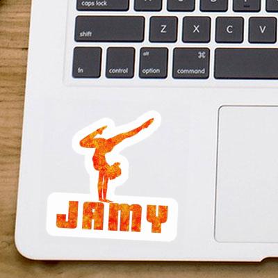 Yoga-Frau Sticker Jamy Notebook Image