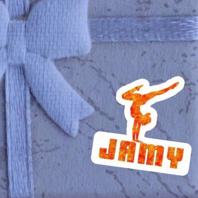 Sticker Jamy Yoga Woman Laptop Sticker Jamy Yoga Woman Laptop Image