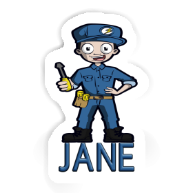 Sticker Electrician Jane Image