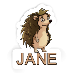 Standing Hedgehog Sticker Jane Image