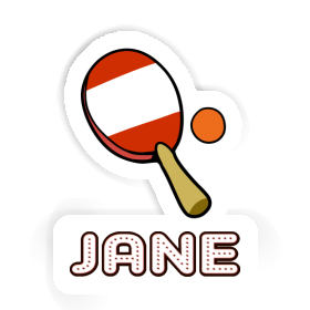Table Tennis Racket Sticker Jane Image