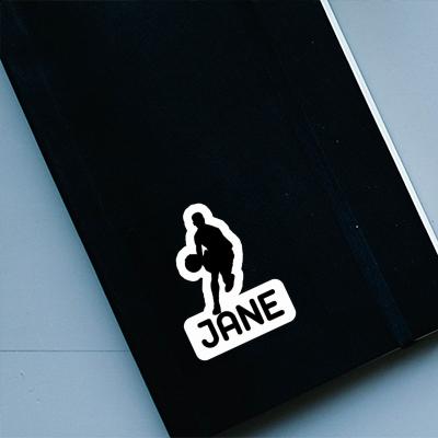 Sticker Basketball Player Jane Notebook Image