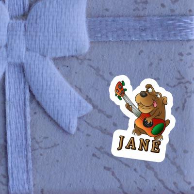 Jane Autocollant Chien guitariste Laptop Jane Autocollant Chien guitariste Laptop Image