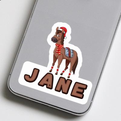 Sticker Jane Christmas Horse Image