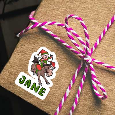 Autocollant Jane Cheval de Noël Autocollant Jane Cheval de Noël Image
