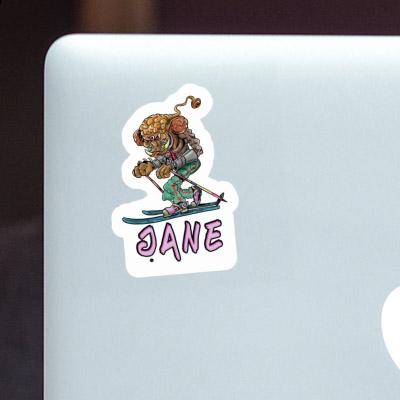 Sticker Jane Telemark Skier Notebook Sticker Jane Telemark Skier Notebook Image