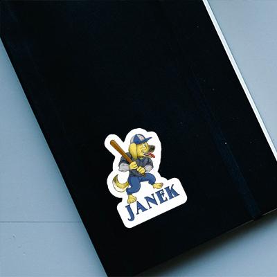 Baseball Dog Sticker Janek Laptop Baseball Dog Sticker Janek Laptop Image
