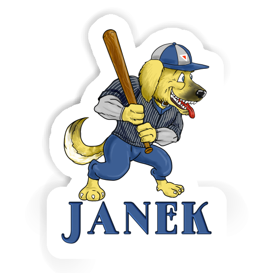 Baseball Dog Sticker Janek Notebook Baseball Dog Sticker Janek Gift package Image