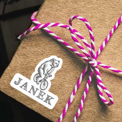 Janek Sticker Bicycle rider Notebook Image