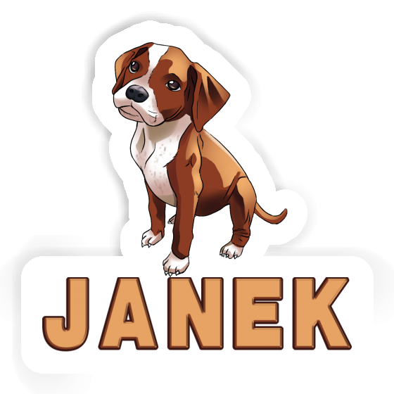 Sticker Janek Boxer Dog Notebook Sticker Janek Boxer Dog Gift package Image