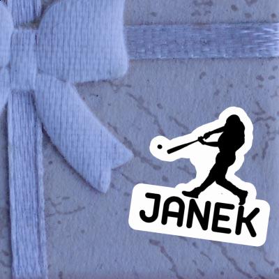Janek Autocollant Joueur de baseball Notebook Janek Autocollant Joueur de baseball Gift package Image