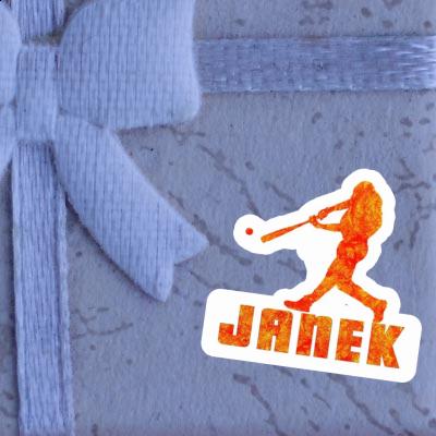 Baseball Player Sticker Janek Notebook Baseball Player Sticker Janek Gift package Image