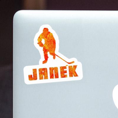 Hockey Player Sticker Janek Notebook Image
