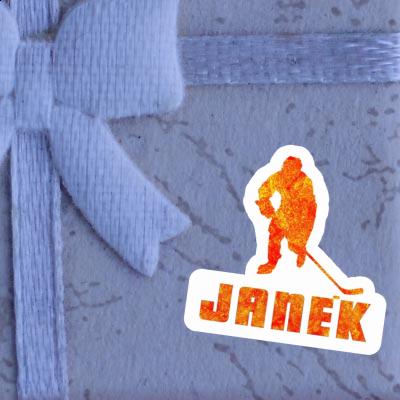Hockey Player Sticker Janek Laptop Image