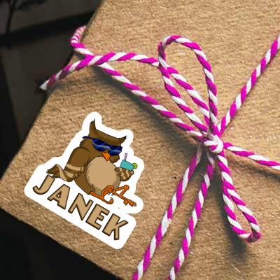 Janek Sticker Cool Owl Notebook Janek Sticker Cool Owl Gift package Image