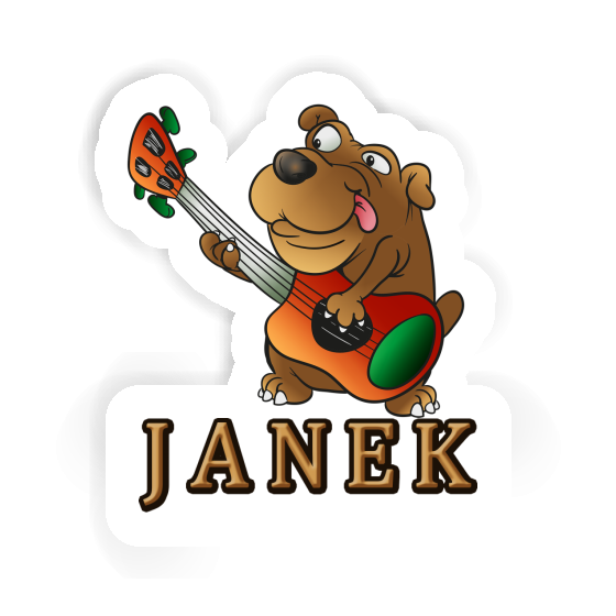 Janek Autocollant Chien guitariste Gift package Image