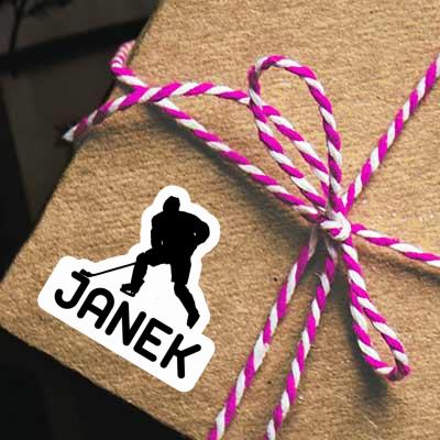 Sticker Hockey Player Janek Notebook Image
