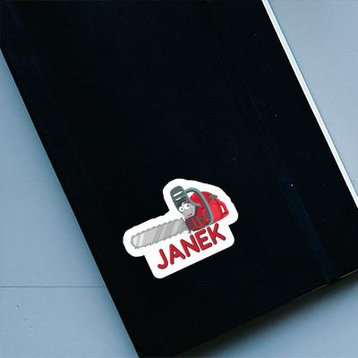 Sticker Janek Chainsaw Notebook Image