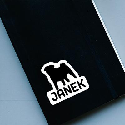 Janek Sticker Pug Notebook Janek Sticker Pug Notebook Image