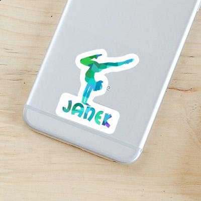 Sticker Yoga Woman Janek Sticker Yoga Woman Janek Image