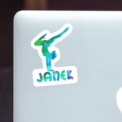 Sticker Yoga Woman Janek Laptop Sticker Yoga Woman Janek Laptop Image