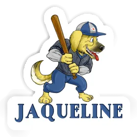 Baseball Dog Sticker Jaqueline Image