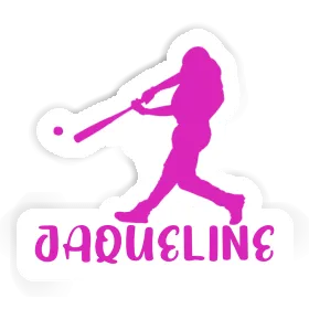 Sticker Jaqueline Baseball Player Image