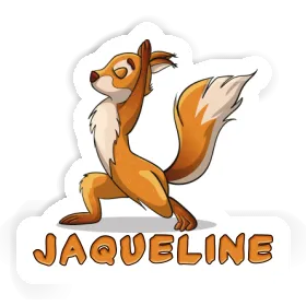 Yoga Squirrel Sticker Jaqueline Image