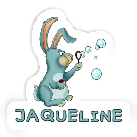 Jaqueline Sticker Soap Bubbles Rabbit Image