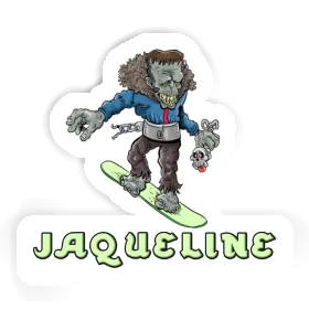 Snowboarder Sticker Jaqueline Image
