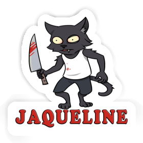 Jaqueline Sticker Psycho Cat Image