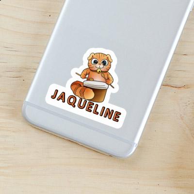 Sticker Jaqueline Drummer Cat Notebook Sticker Jaqueline Drummer Cat Gift package Image