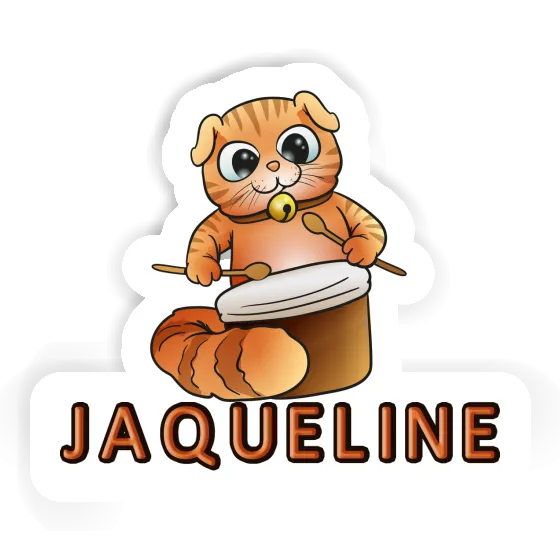 Sticker Jaqueline Drummer Cat Notebook Sticker Jaqueline Drummer Cat Notebook Image